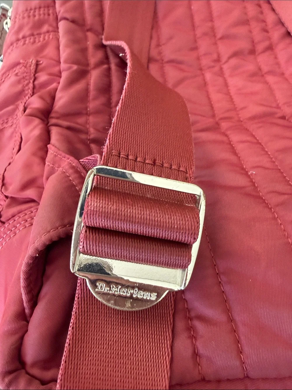 Dr. Martens Burgundy Nylon Backpack Tote